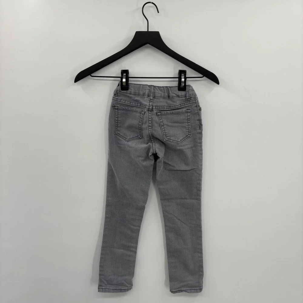 Childrens Place Kids Super Skinny Fit Jeans 6X 7 Gray Adjustable Waist Boho Cute
